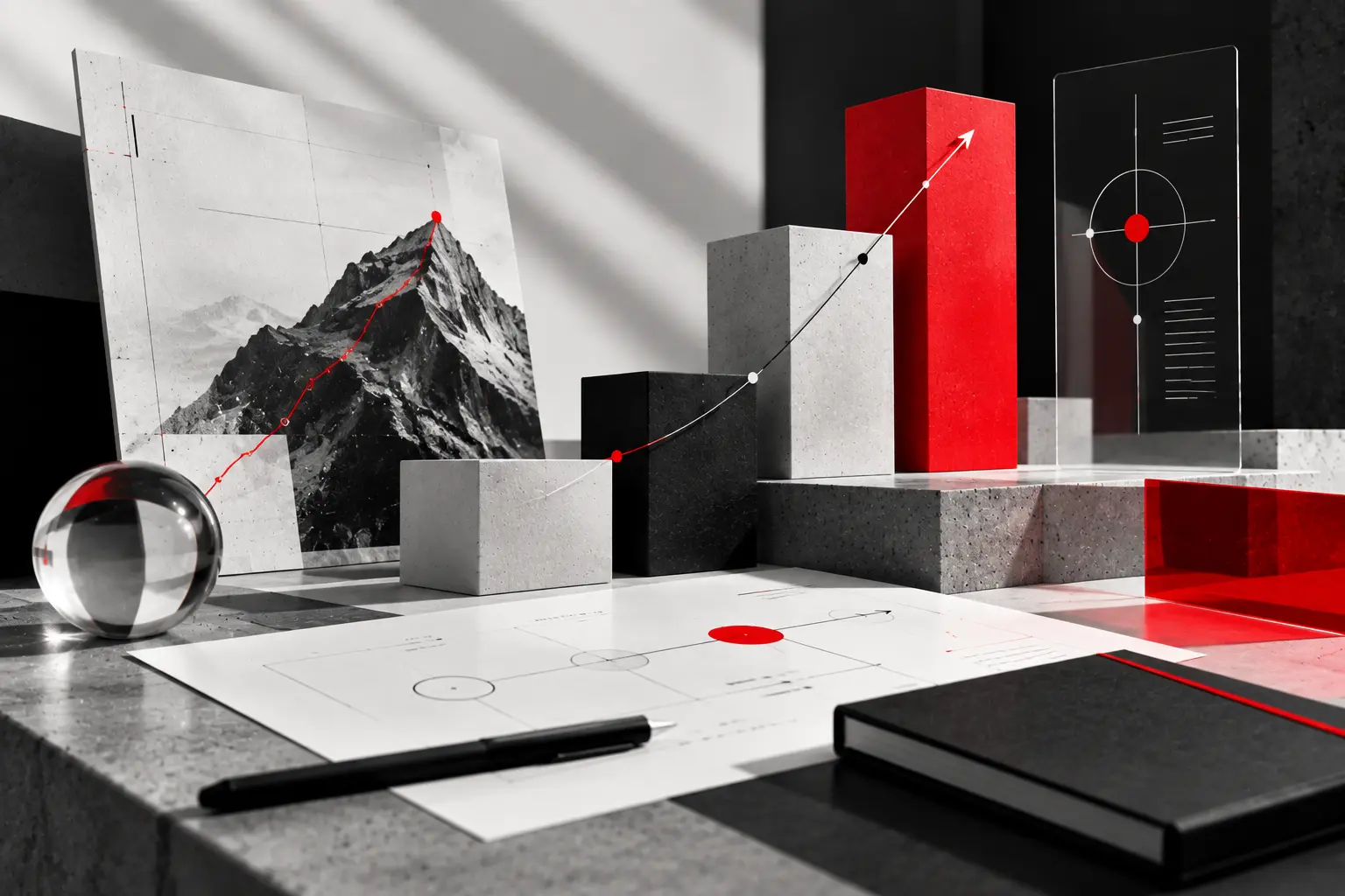 Estrategia visual en ascenso